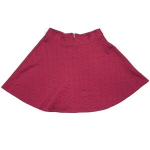 Alya Skirt Womens Medium Pink Geometric Textured Lightweight